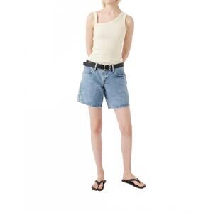 NEW OUTLAND DENIM kira bermuda shorts in blue